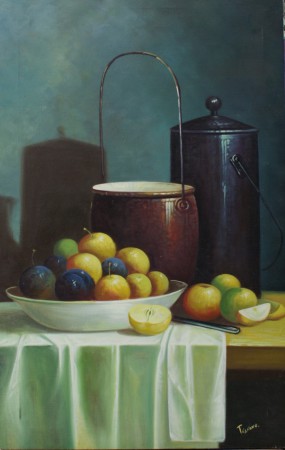 Manzanas y cacharos 55x88cm 120€